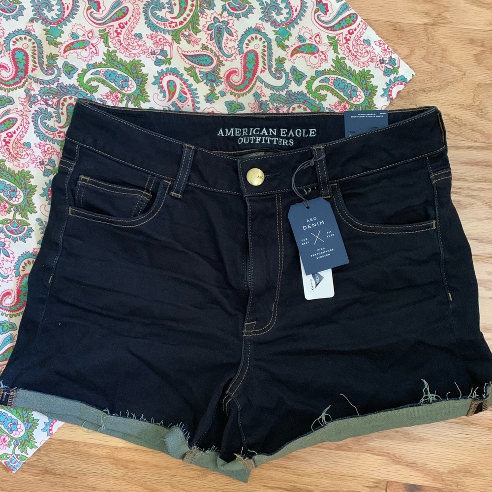 NWT American eagle hi-rise denim shorts | size 14